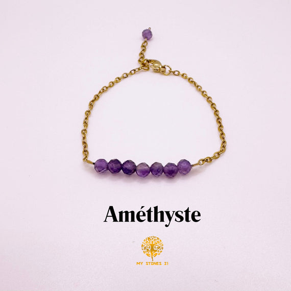 Bracelet facettée Amethyste