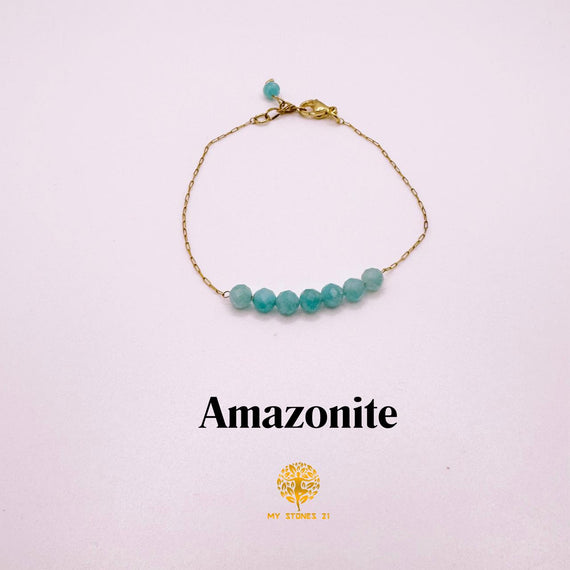 Bracelet facettée Amazonite