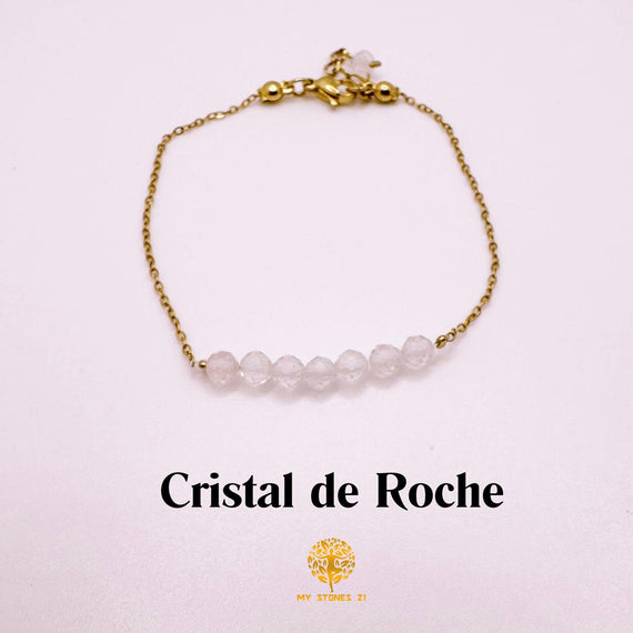 Bracelet facettée Cristal de Roche