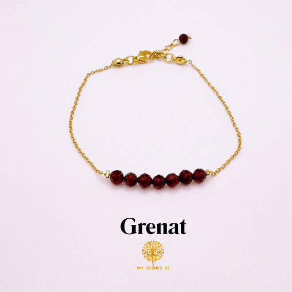 Bracelet facettée Grenat