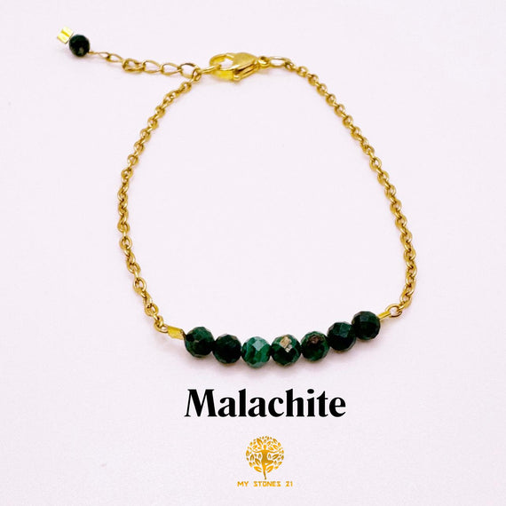 Bracelet facettée Malachite