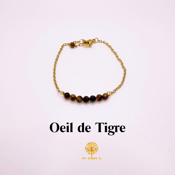 Bracelet facettée Oeil de Tigre