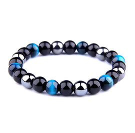 Hematite/Onyx/Oeil de Tigre bleu