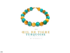 Oeil de Tigre Gold/Turquoise